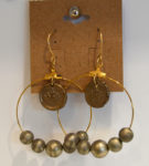 Crown Hoop Earrings with Beads